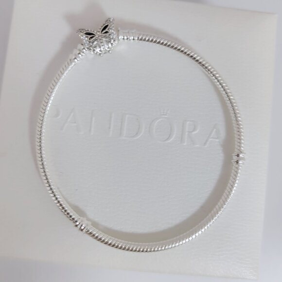 Pandora Moments Butterfly Clasp Snake Chain Bracelet - Picture 7 of 7